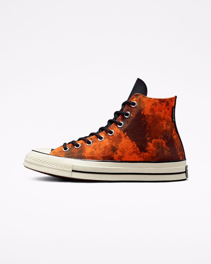 Men's Converse Chuck 70 GORE-TEX® High Top Shoes Orange / Black | AU 5C98ED